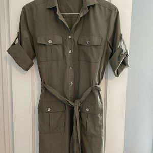 Button down shift dress
